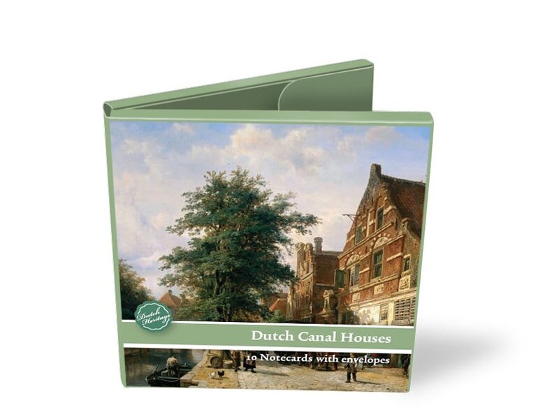 Porte-cartes, lot de 10 cartes, maisons du canal hollandais