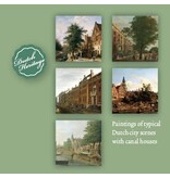 Porte-cartes, lot de 10 cartes, maisons du canal hollandais