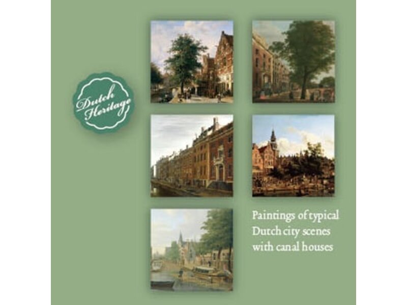 Porte-cartes, lot de 10 cartes, maisons du canal hollandais