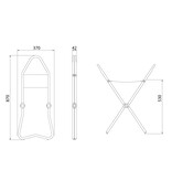 Silla de museo 87 x 37 x 4,2 cm