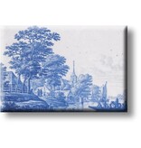Aimant pour réfrigérateur, Paysage bleu de Delft, Frytom Aimant pour réfrigérateur, Paysage bleu de Delft, Frytom