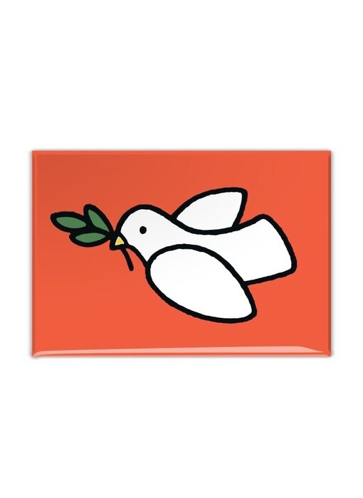 Imán de nevera, paloma de la paz, Dick Bruna