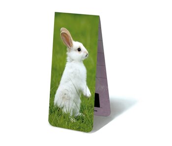 Magnetisches Lesezeichen, kleines weißes Kaninchen