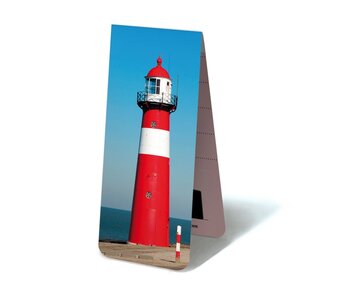 Marque-page magnétique, phare rouge et blanc