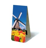 Magnetisches Lesezeichen, Windmühle und Tulpen