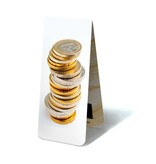 Magnetic Bookmark, Euro coins piled up