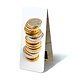 Marcador magnético, monedas de euro apiladas