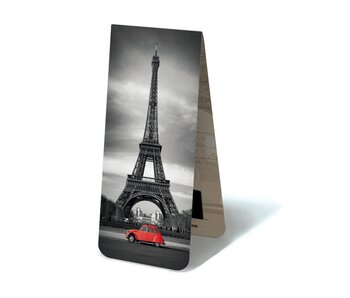 Magnetisches Lesezeichen, Eiffelturm, mit rotem 2CV