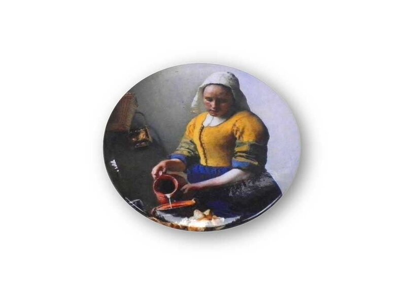 Pocket Mirror, Small, Ø 60 mm ,The Milkmaid, Vermeer