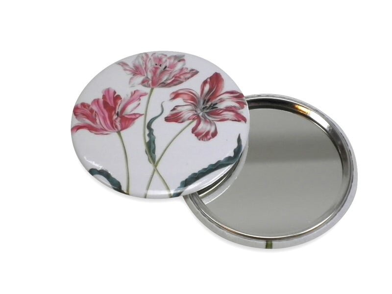 Spiegeltje, klein, Ø 60 mm,  Drie tulpen, Merian