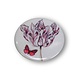 Spiegeltje, klein, Ø 60 mm,  Tulp met vlinder, Marrel