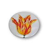 Miroir de poche, petit, Ø 60 mm, tulipe rouge jaune, Marrel Miroir de poche, petit, Ø 60 mm, tulipe rouge jaune, Marrel