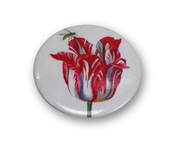 Taschenspiegel, Ø 60 mm, Marrel, Tulpe mit Biene