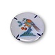 Miroir de poche, Ø 60 mm, carrelage Delft Blue, oiseau