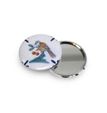 Miroir de poche, Ø 60 mm, oiseau bleu de Delft