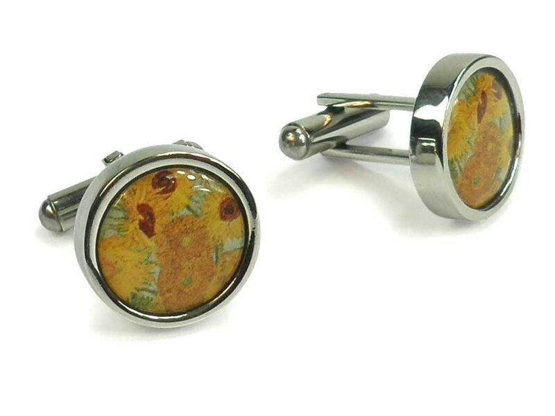 Cufflinks, Sunflowers, Vincent van Gogh