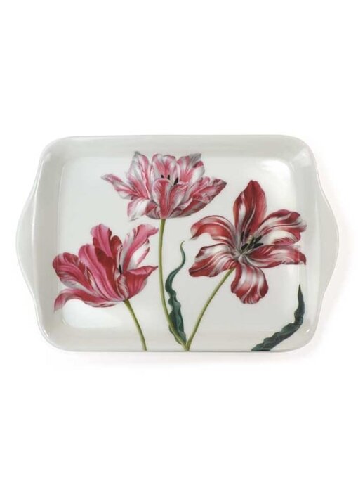 Mini bandeja, 21 x 14 cm, tres tulipanes, Merian