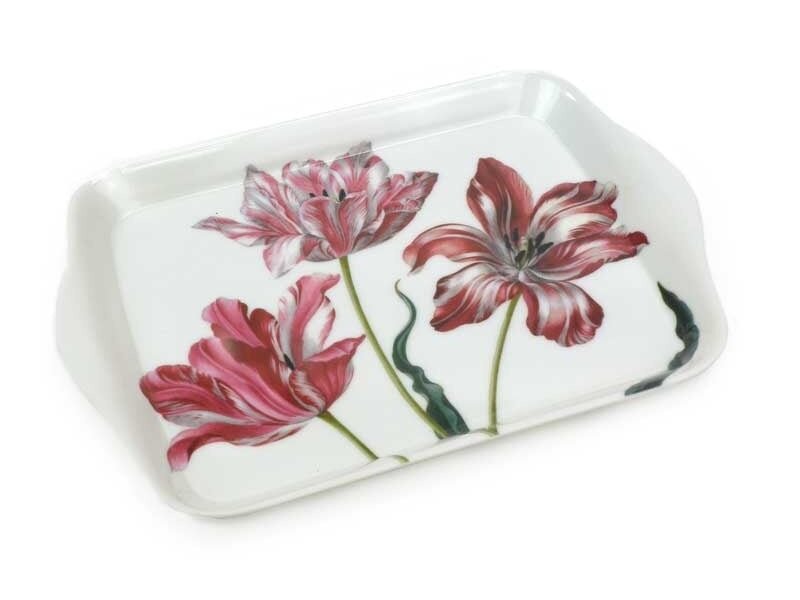 Mini dienblad , 21 x 14 cm, Drie tulpen , Merian