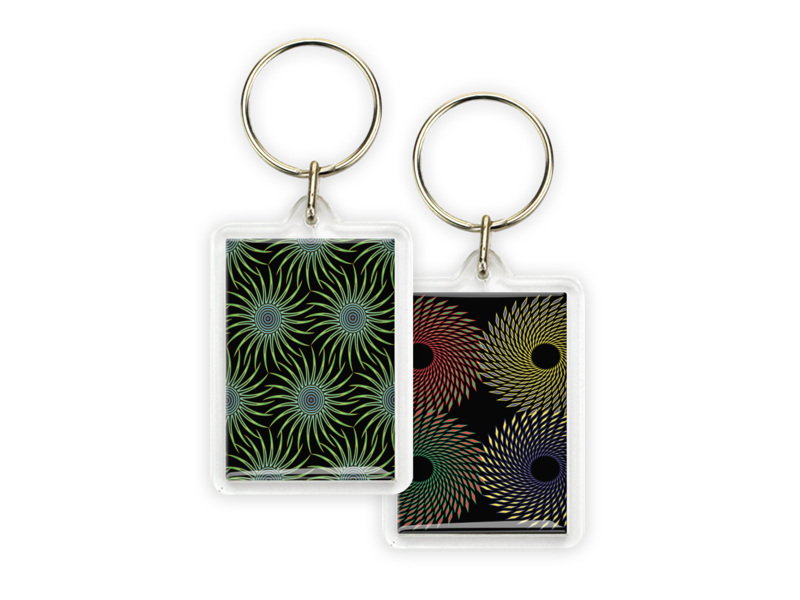 Porte-clés, Art optique, couleur