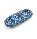 Estuche para gafas, azulejos de tulipán azul de Delft