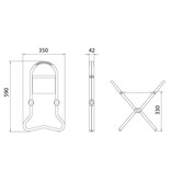 Museum Chair Kids Gelb 59 x 35 x 4,2 cm