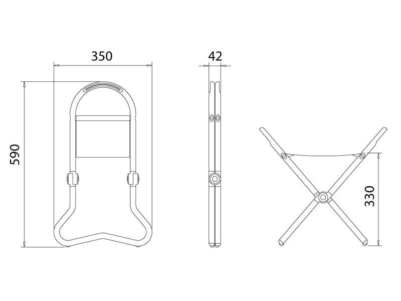 Museum Chair Kids Gelb 59 x 35 x 4,2 cm