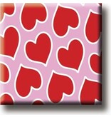 Fridge magnet, Hearts pattern