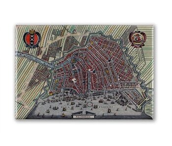 Fridge magnet, Amsterdam map 1615
