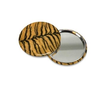 Taschenspiegel klein, Ø 60 mm, Haut, Tiger