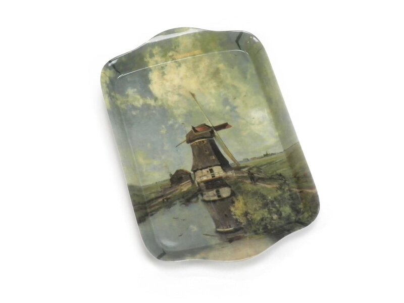 Mini Tablett, 21 x 14 cm ,, Mühle im Monat Juli, Gabriel