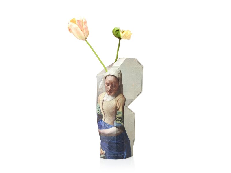 Papiervase, Die Milchmagd, Vermeer