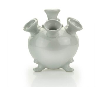 Vase tulipe blanche, rond, 17 cm