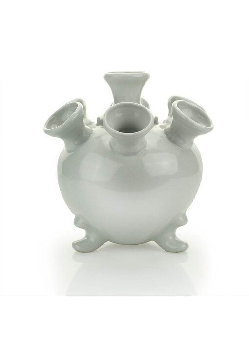 Vase tulipe blanche, rond, 17 cm