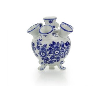 Vase tulipe bleu de Delft, rond, 14 cm