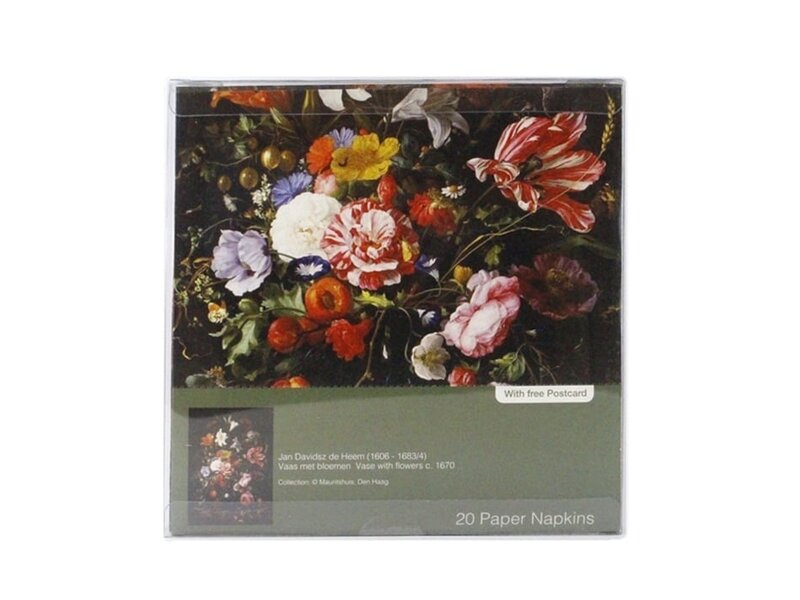 Papierservietten, Blumenstillleben, De Heem
