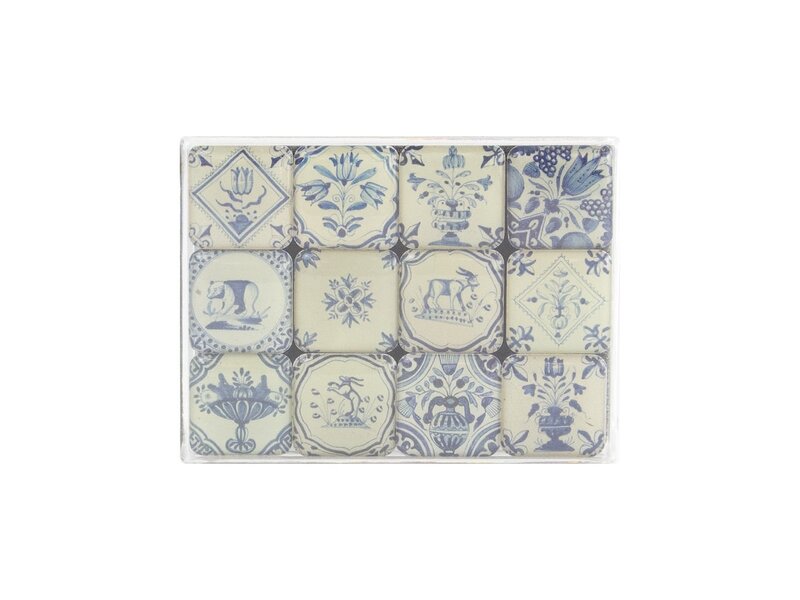 Mini Magneten Set, Delfts Blauwe tegels