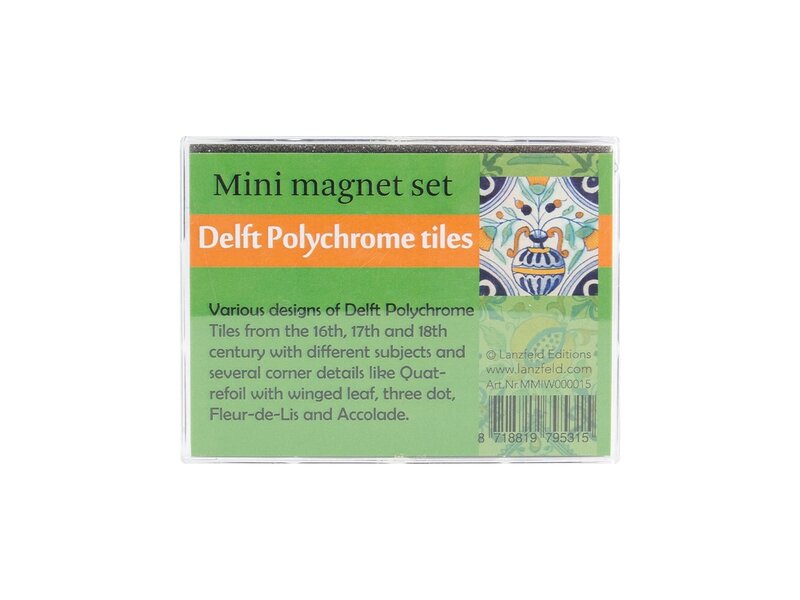 Mini Magneten Set, Delfts Polychrome tegels