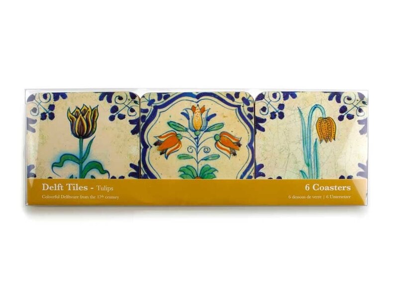 Onderzetters, Delfts polychrome tegels Tulpen (polychrome)