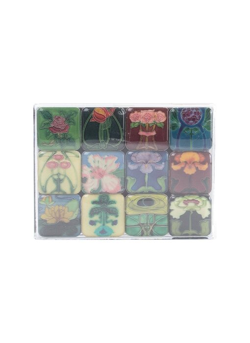Mini Magnet Set, Art Nouveau tiles