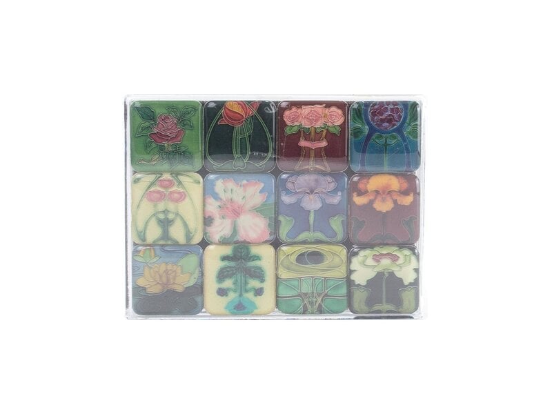 Mini Magnet Set, Art Nouveau tiles