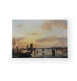 Fridge magnet, Winter landscape 1847, Shelf wood
