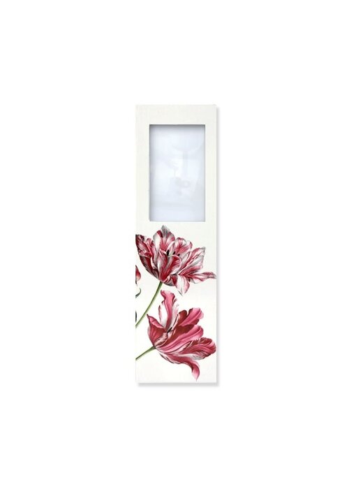 Lesezeichen mit Lupe, Drei Tulpen, Merian