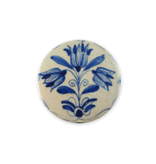 Spiegeltje, groot,Ø 80 mm, Drie tulpen, Delfts blauw
