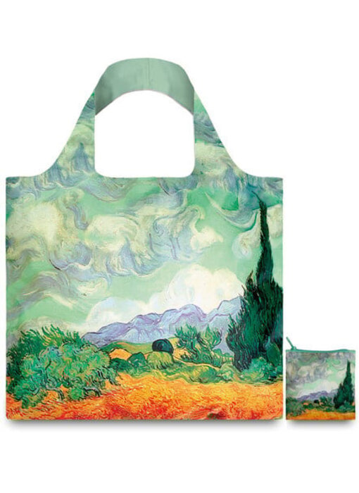 Opvouwbare shopper, Van Gogh, Korenveld met cipressen