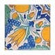 Fridge magnet, Delft blue, Diagonal Tulip polychrome