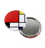 Pocket Mirror, Large,  Ø 80 mm, Mondriaan