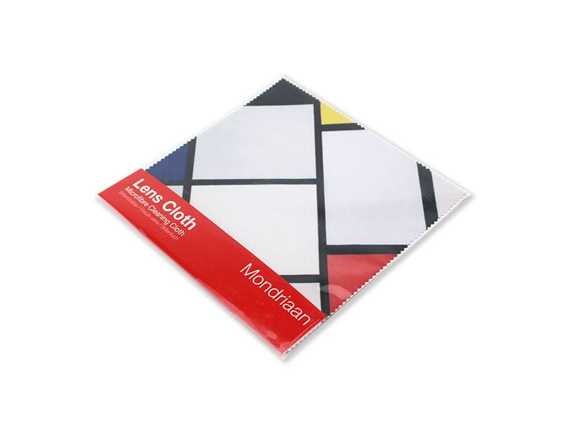 Brillenputztuch , 15 x 15 cm, Rautenkomposition, Mondrian
