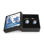 Manschettenknöpfe, Rijksmuseum, Fliese Delft blaue Vögel