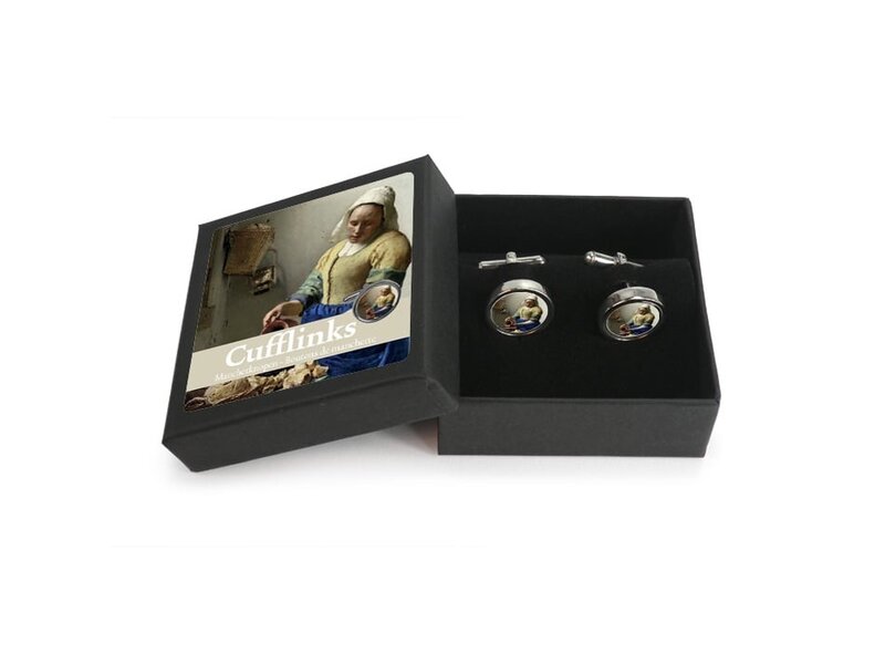 Cufflinks, The Milkmaid, Vermeer