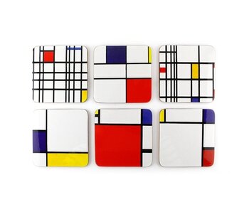 Dessous de verre, Composition, Mondrian